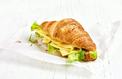 croissant sandwich with cheese